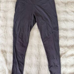 Victoria's Secret Sport Knockout Purplish/Grey Leggings Sheer Bottom Leg
